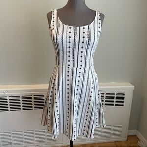 H&M striped skater dress size small
